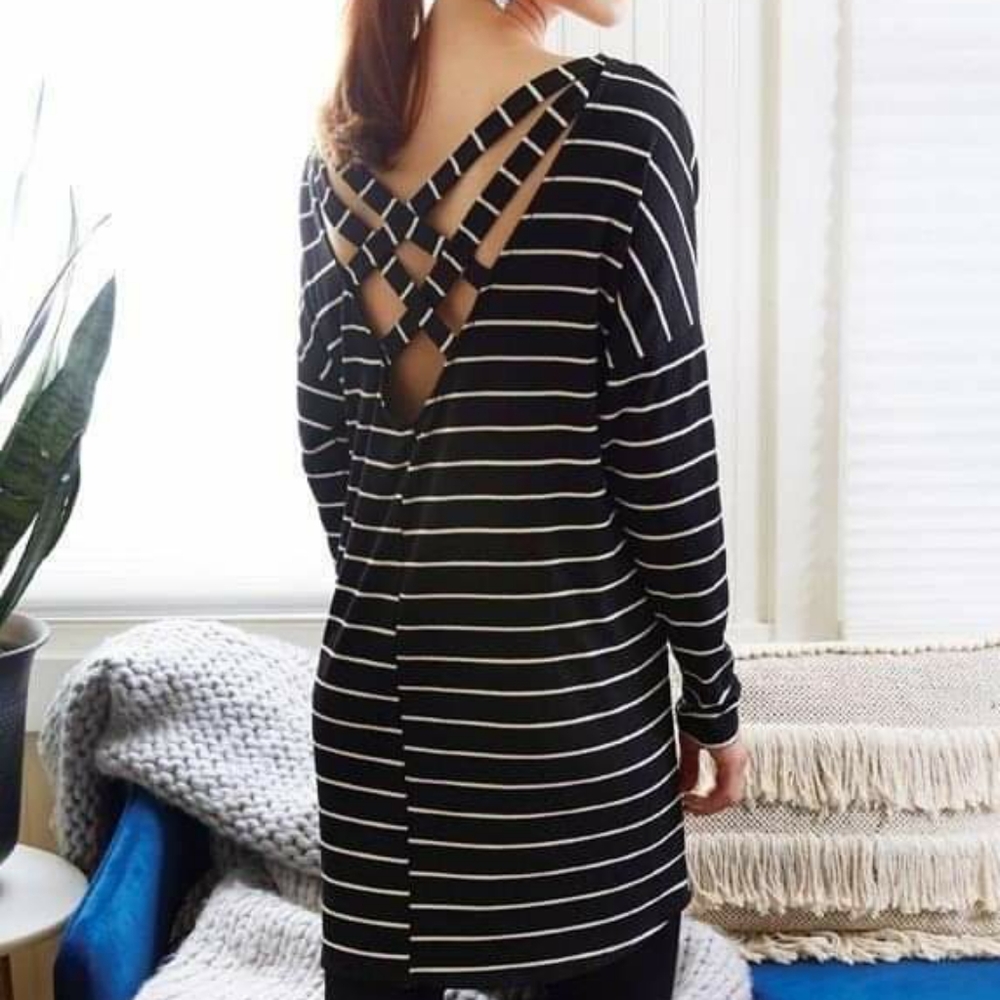 NEW Criss-cross striped dress